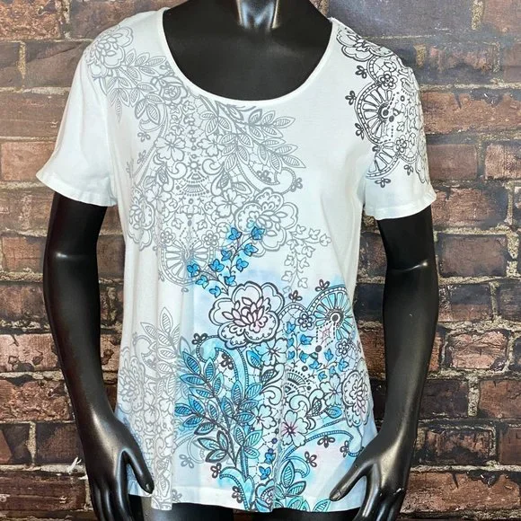 Croft&Barrow Floral T Shirt - Picture 1 of 6